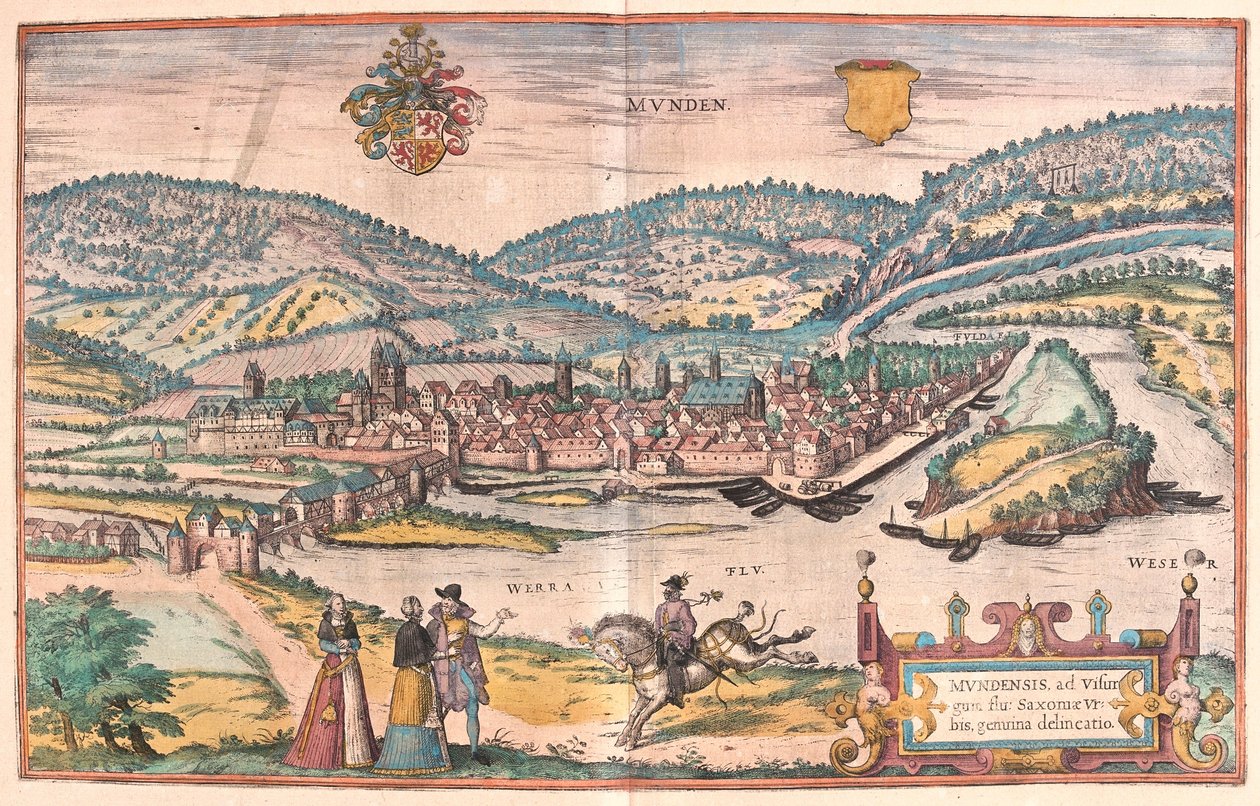 Munden, Németország (metszet alkotó: Franz Hogenberg