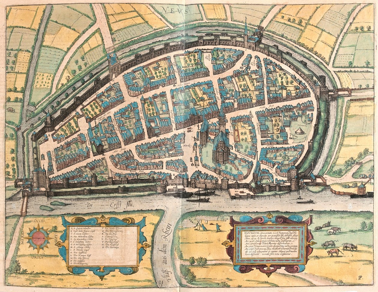 Neuss, Németország (metszet alkotó: Franz Hogenberg