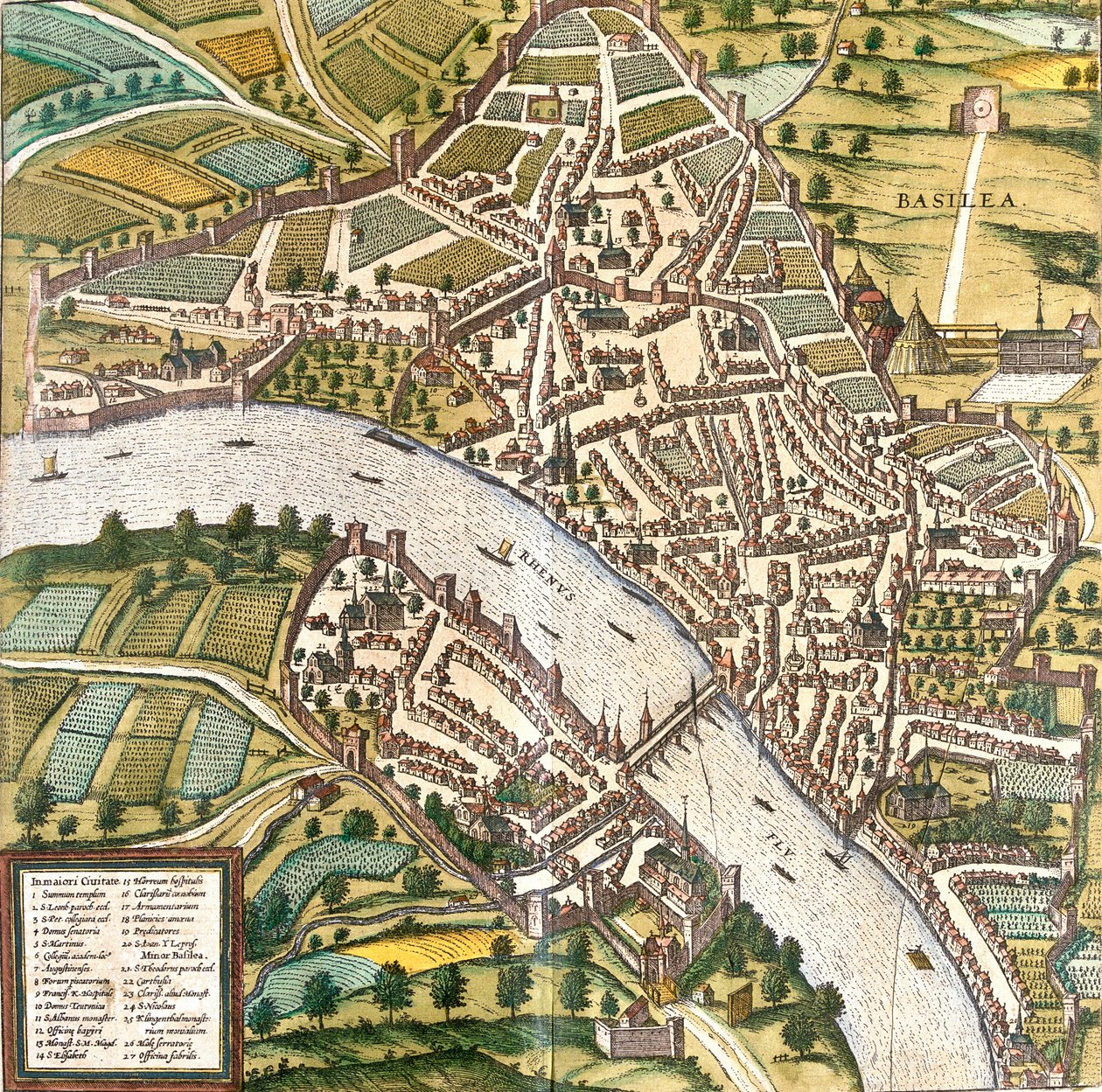 Bale terve (Basilea), Svájc (rézkarc alkotó: Franz Hogenberg