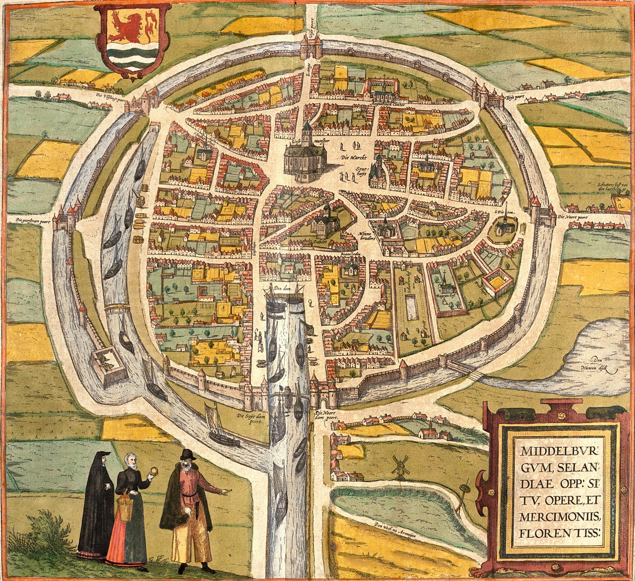 Middelburg (Middelburgum), Hollandia terve (rézkarc alkotó: Franz Hogenberg