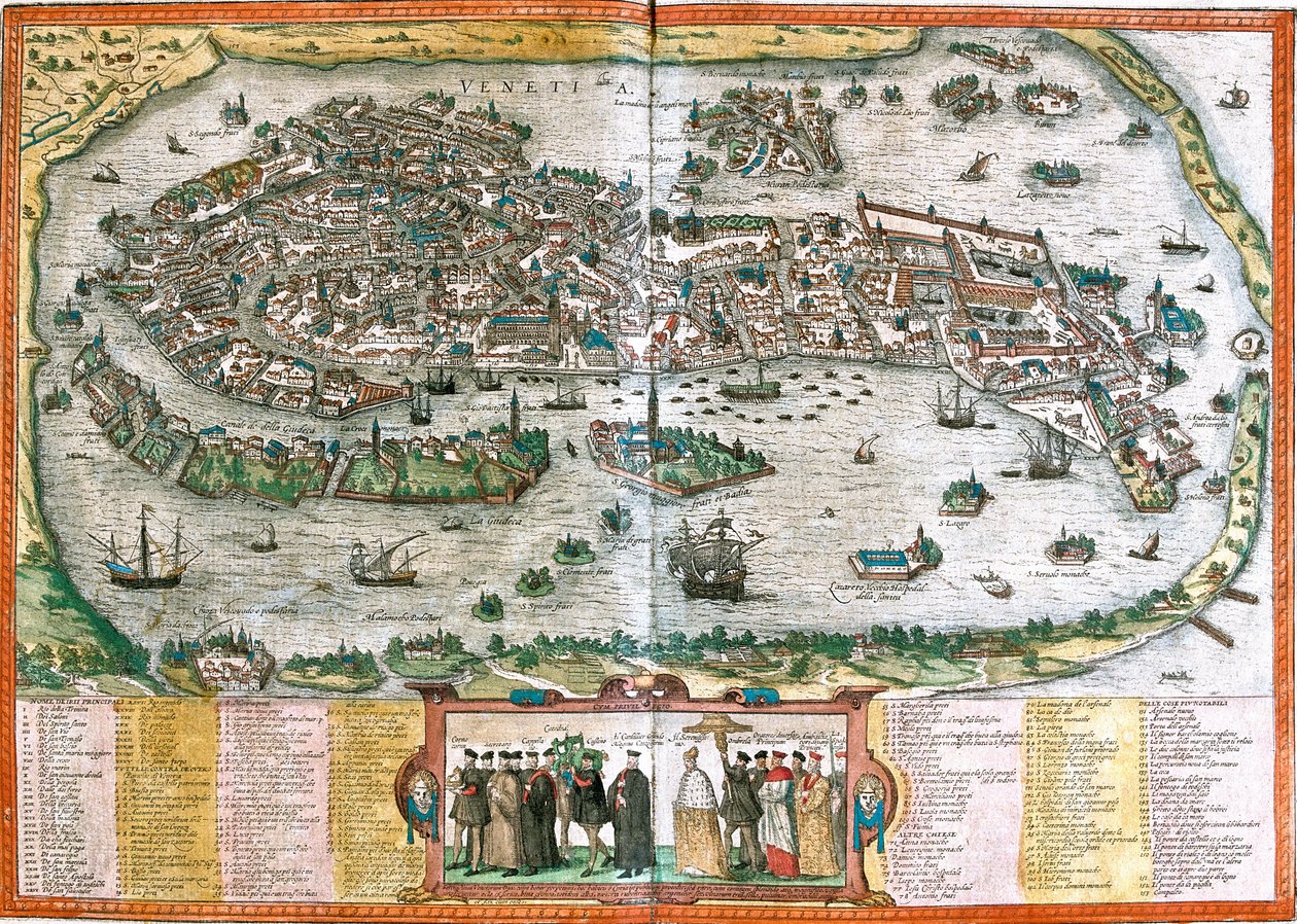 Velence terve (Velence), Olaszország (rézkarc alkotó: Franz Hogenberg