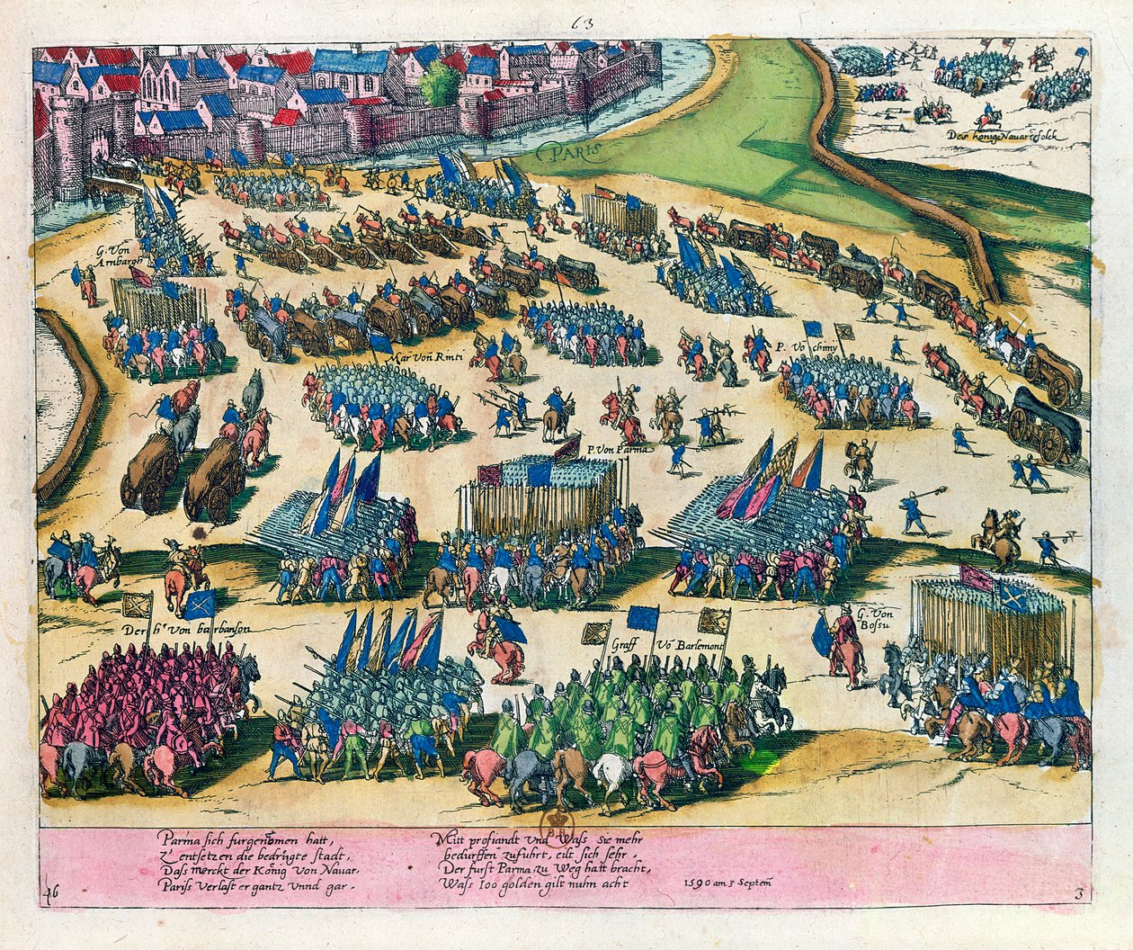 A pármai herceg 1590-ben felmenti Párizst IV. Henrik ostromától alkotó: Franz Hogenberg