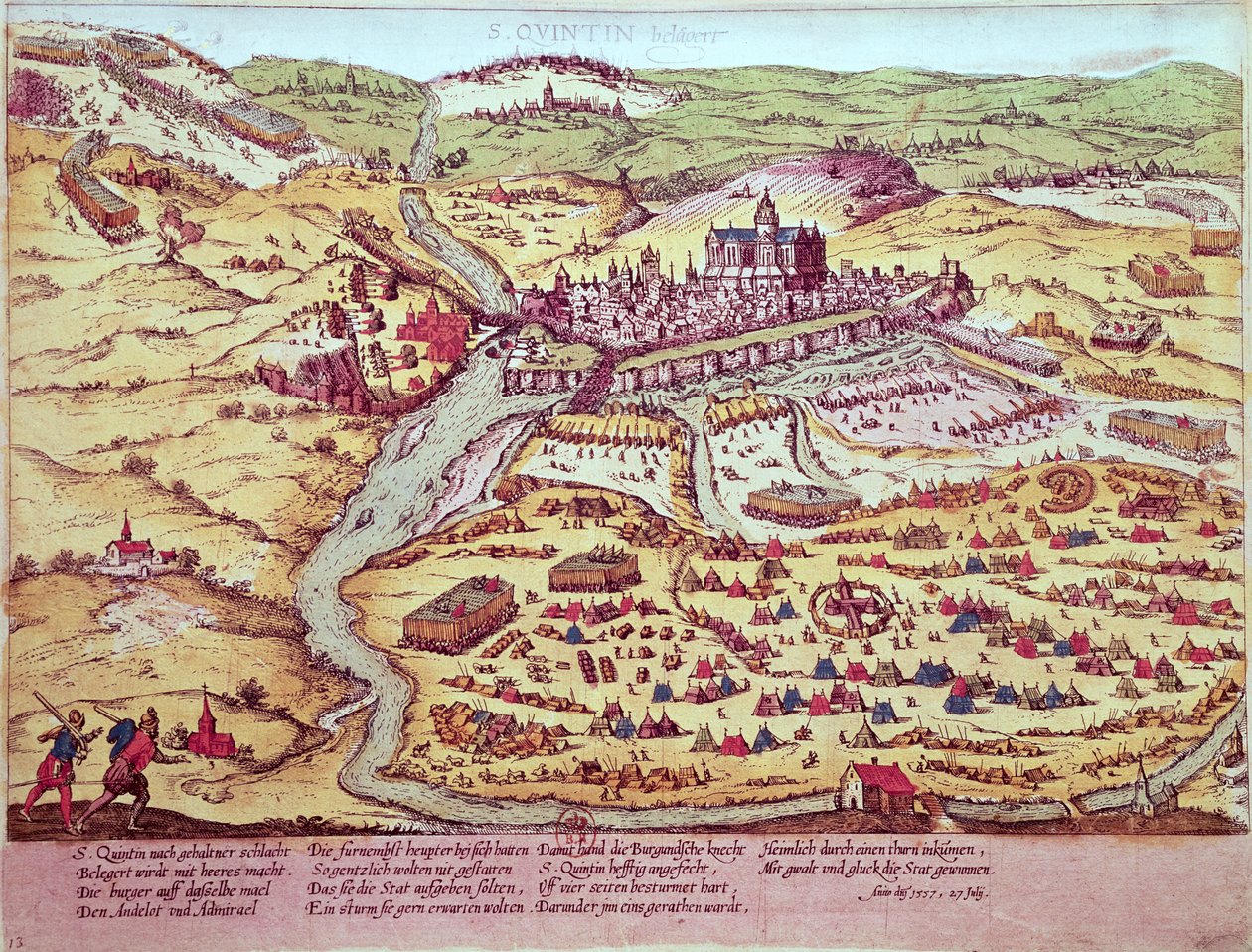 St. Quentin ostroma, 1557. július 27. alkotó: Franz Hogenberg