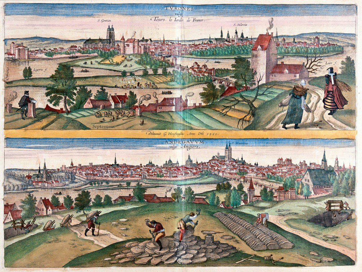 Tours - Angers, Franciaország kertje alkotó: Franz Hogenberg