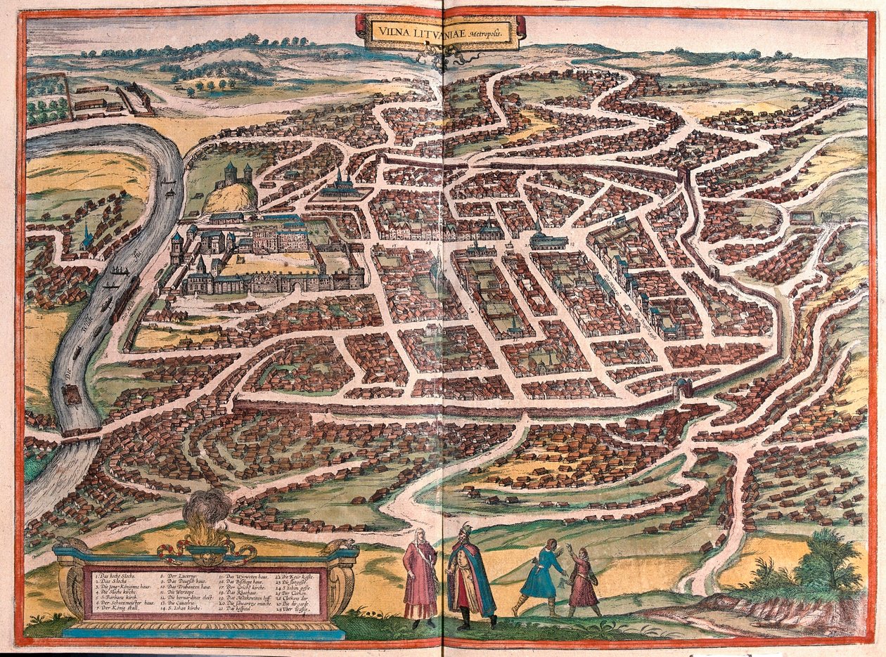 Vilnius, Litvánia (metszet alkotó: Franz Hogenberg