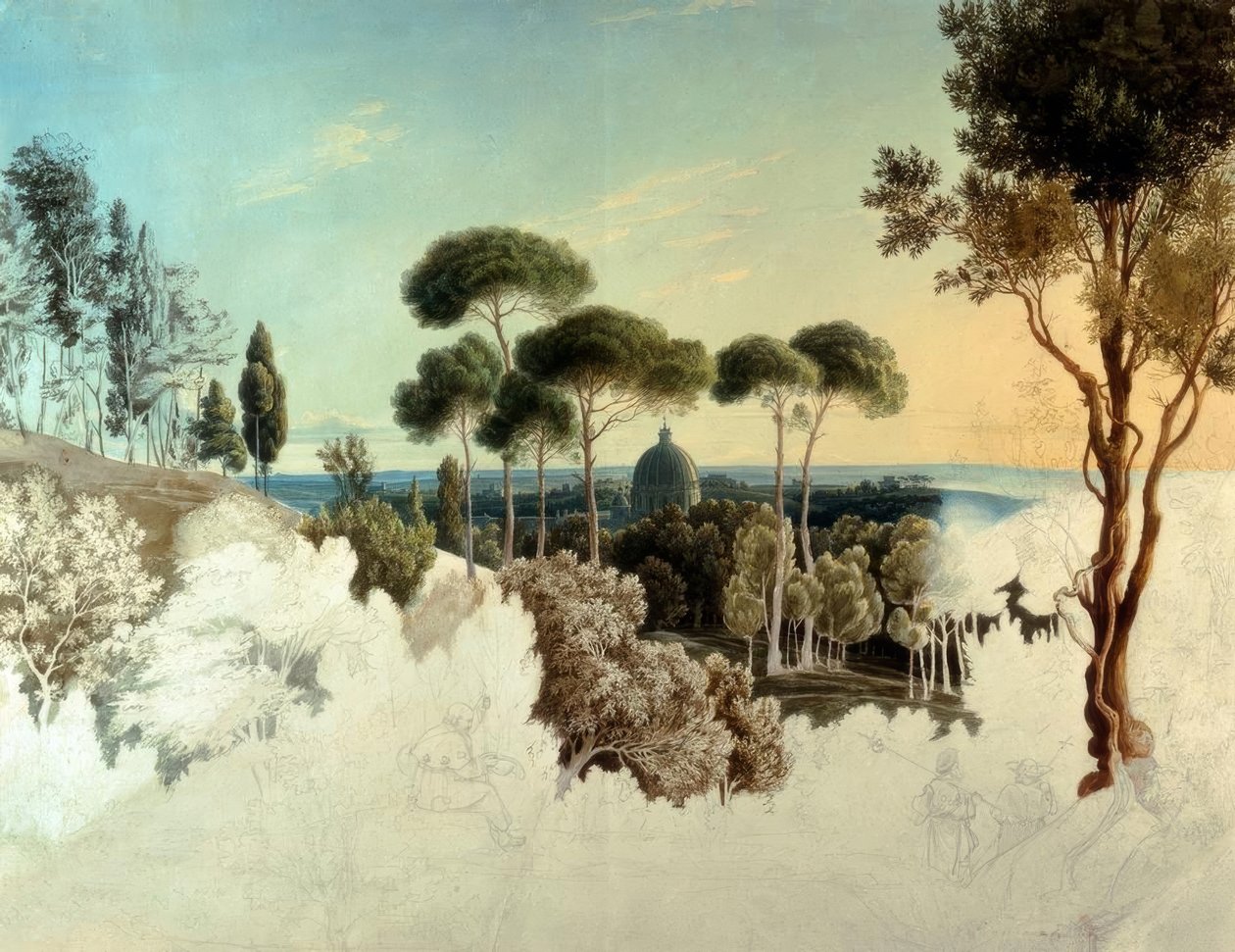 Kilátás a római Szent Péter-templomra alkotó: Franz Horny