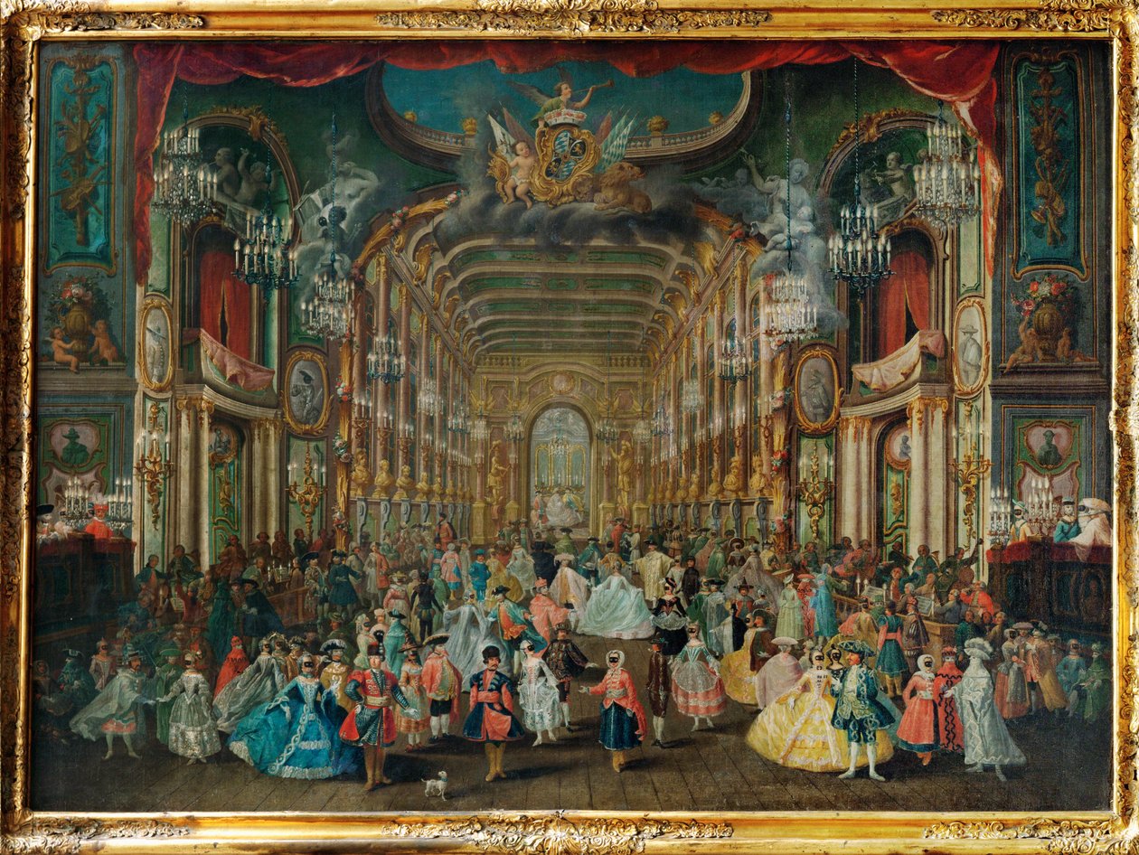 Díszbál a bonni Rezidencia Színházban ... alkotó: Franz Jakob Rousseau