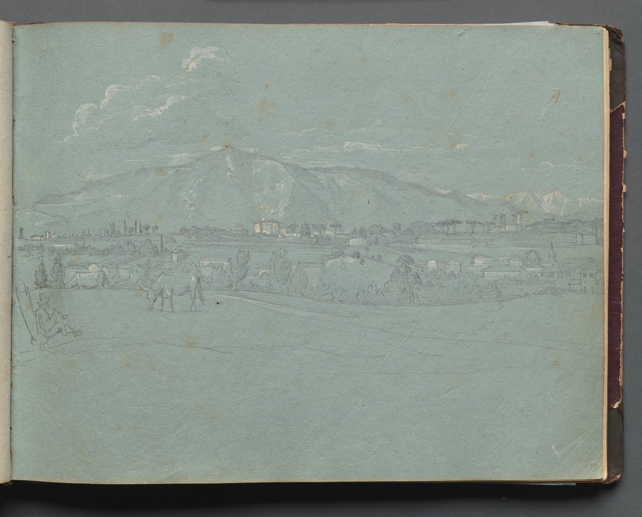 Album Róma és környéke kilátásaival, Tájtanulmányok, 10a. oldal: Római táj. alkotó: Franz Johann Heinrich Nadorp