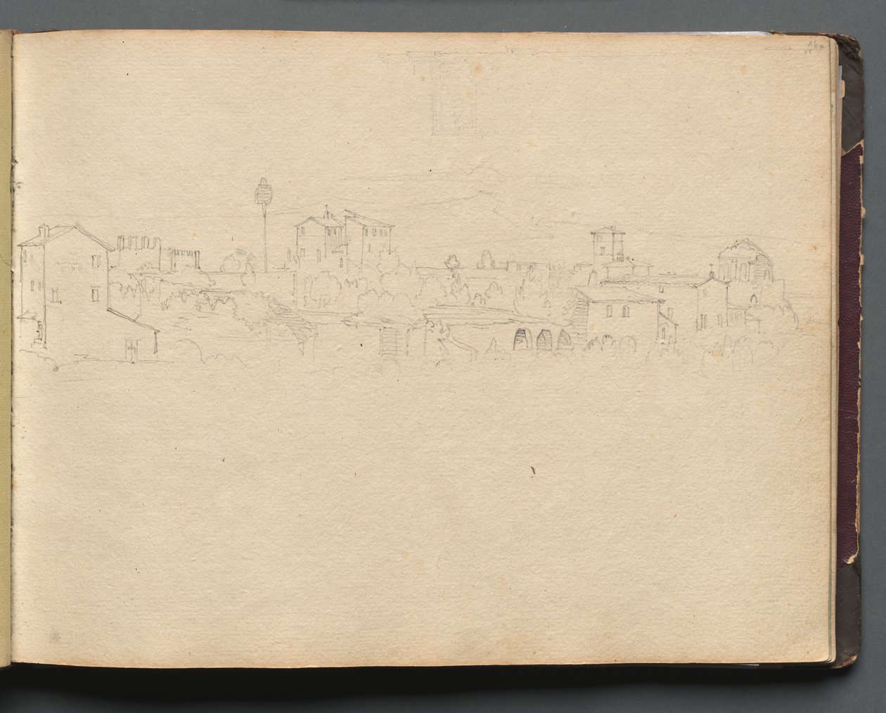 Album Róma és környéke panorámával, Tájtanulmányok, 16a. oldal: Római nézet. alkotó: Franz Johann Heinrich Nadorp