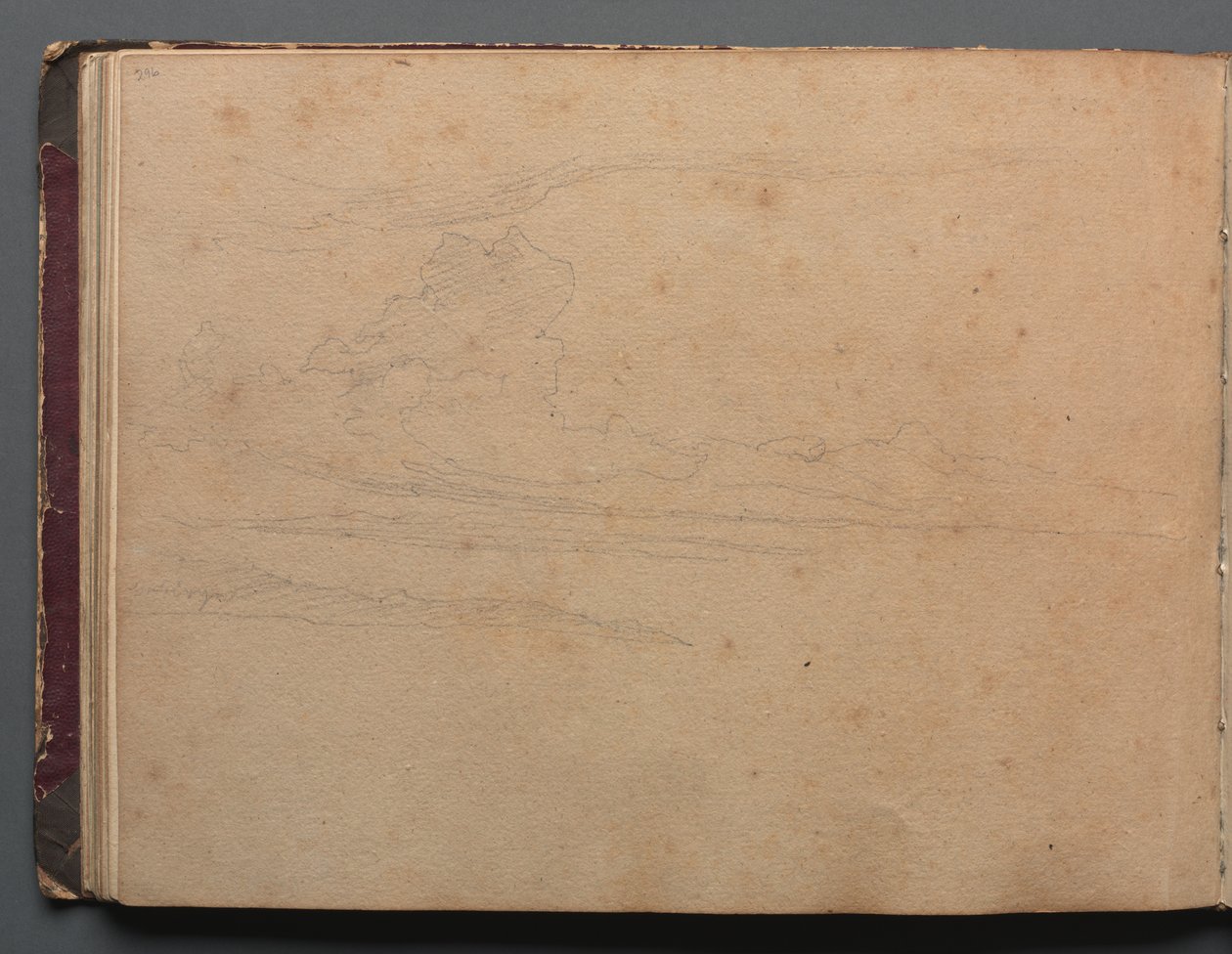 Album Róma és környéke kilátással, Tájtanulmányok, 29b. oldal: Tájtanulmány alkotó: Franz Johann Heinrich Nadorp