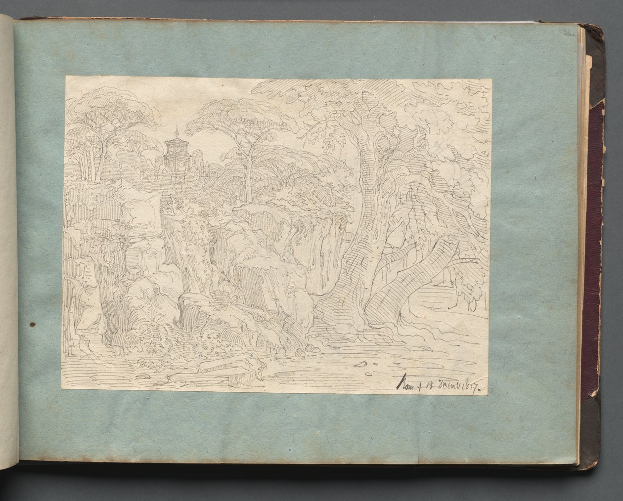 Album Róma és környéke kilátásaival, Tájtanulmányok, 36a. oldal: Római nézet. alkotó: Franz Johann Heinrich Nadorp