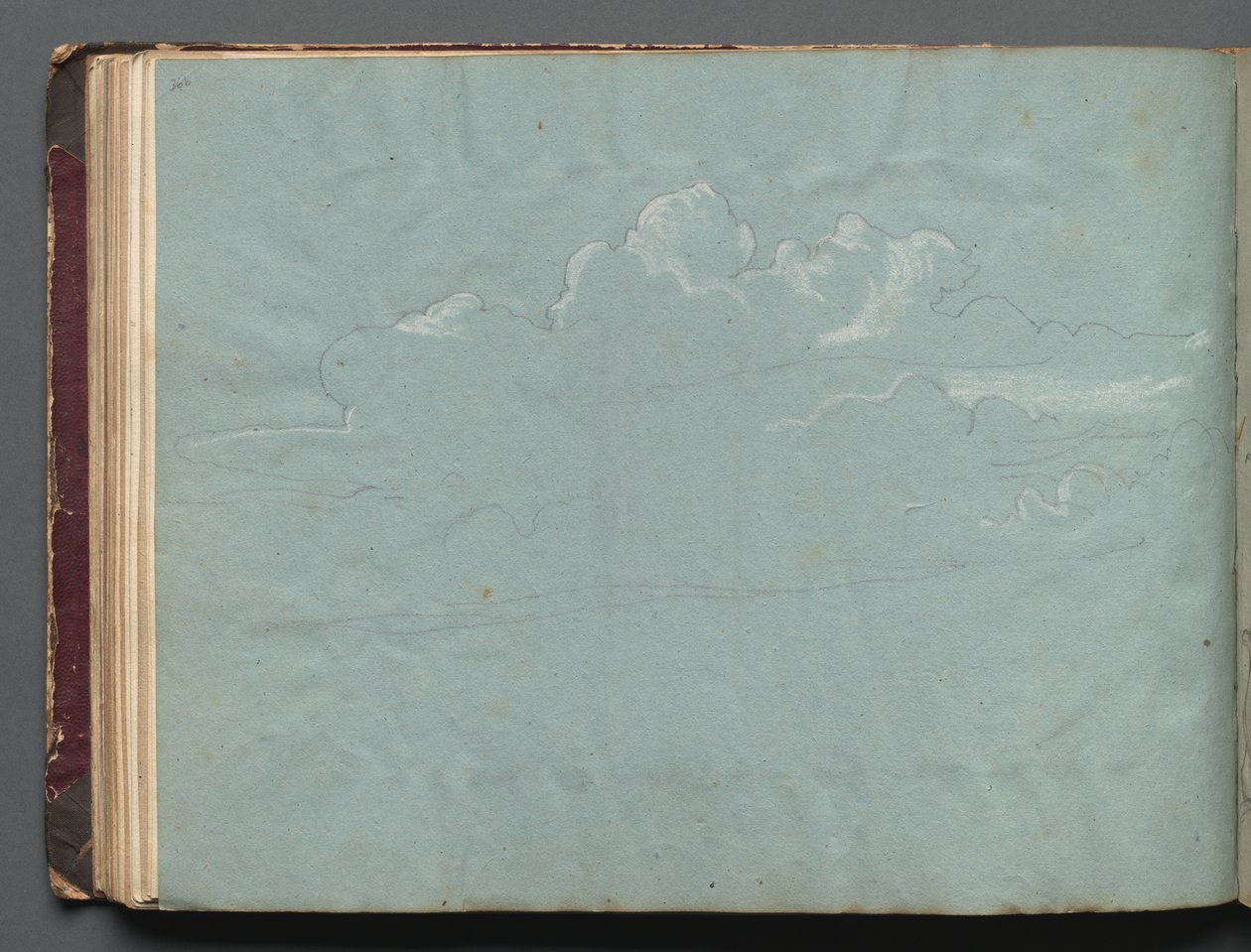Album Róma és környéke kilátásaival, Tájtanulmányok, 36b. oldal: Felhőtanulmány. alkotó: Franz Johann Heinrich Nadorp