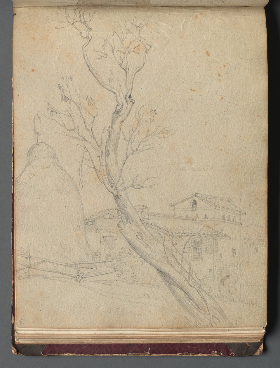 Album Róma és környéke kilátásaival, Tájtanulmányok, 37b. oldal: Római táj. alkotó: Franz Johann Heinrich Nadorp