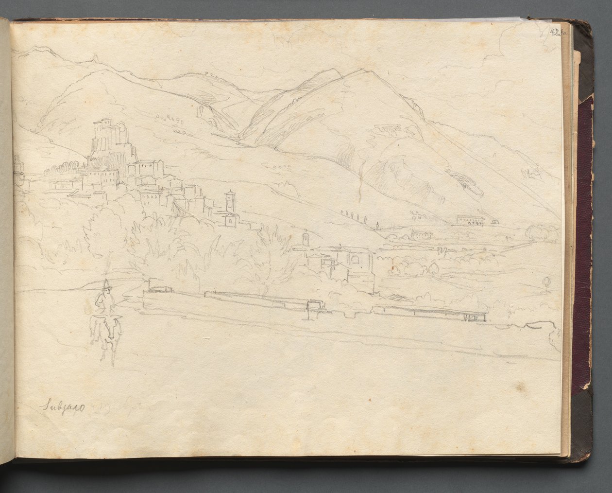 Album Róma és környéke kilátásaival, Tájtanulmányok, 42a. oldal: Római táj. alkotó: Franz Johann Heinrich Nadorp