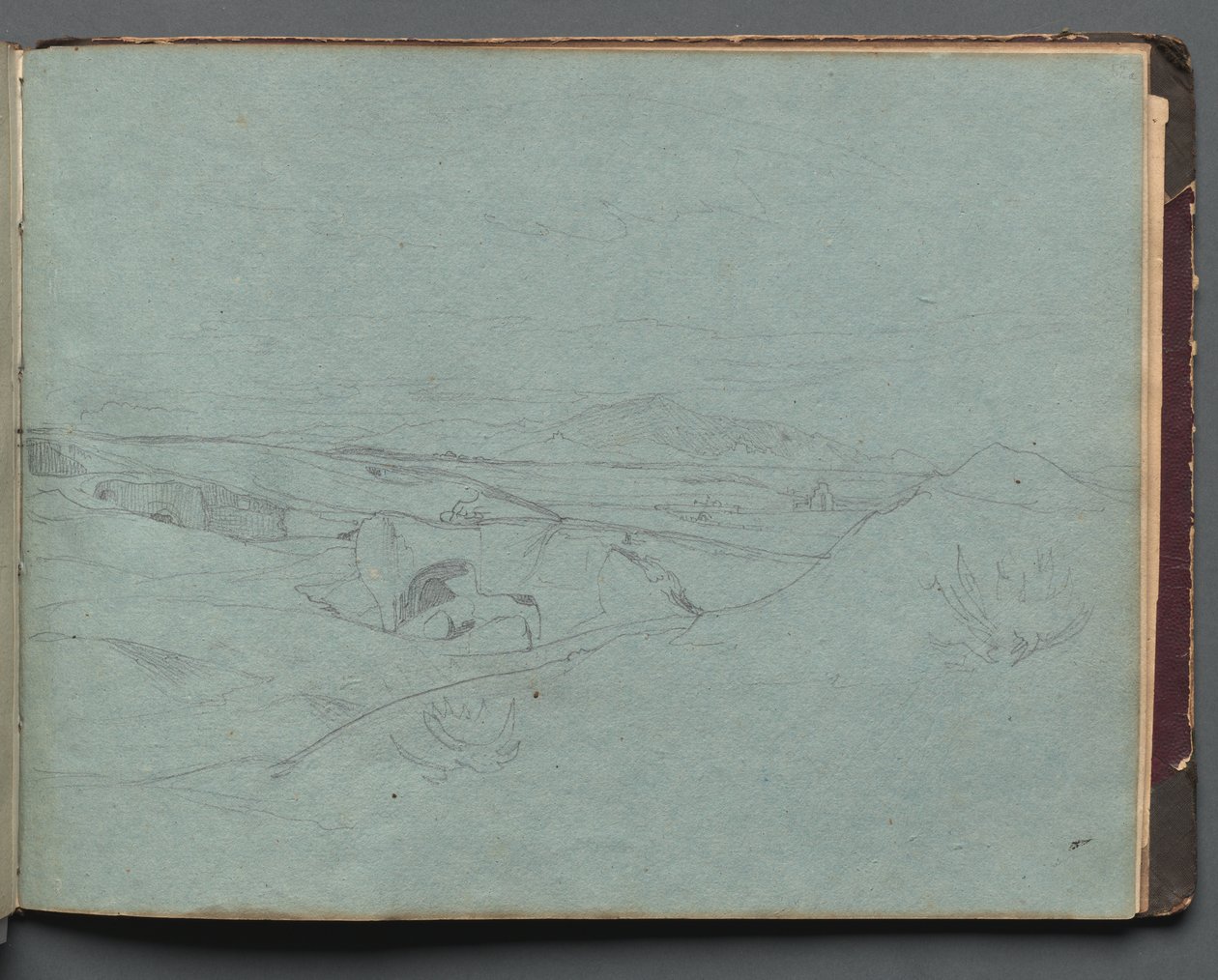 Album Róma és környéke kilátással, Tájtanulmányok, 52a. oldal: Római táj alkotó: Franz Johann Heinrich Nadorp