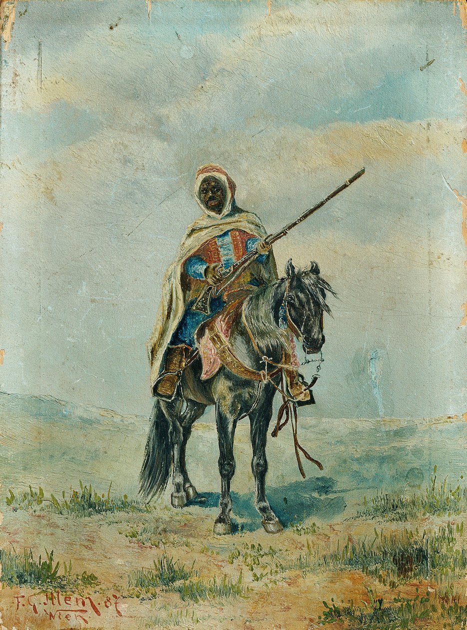 Beduin lovon alkotó: Franz Josef Georg Illem