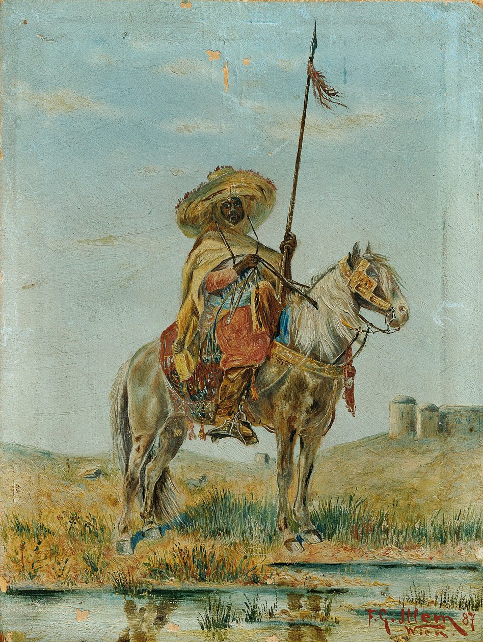 Mexikóiak lóháton alkotó: Franz Josef Georg Illem