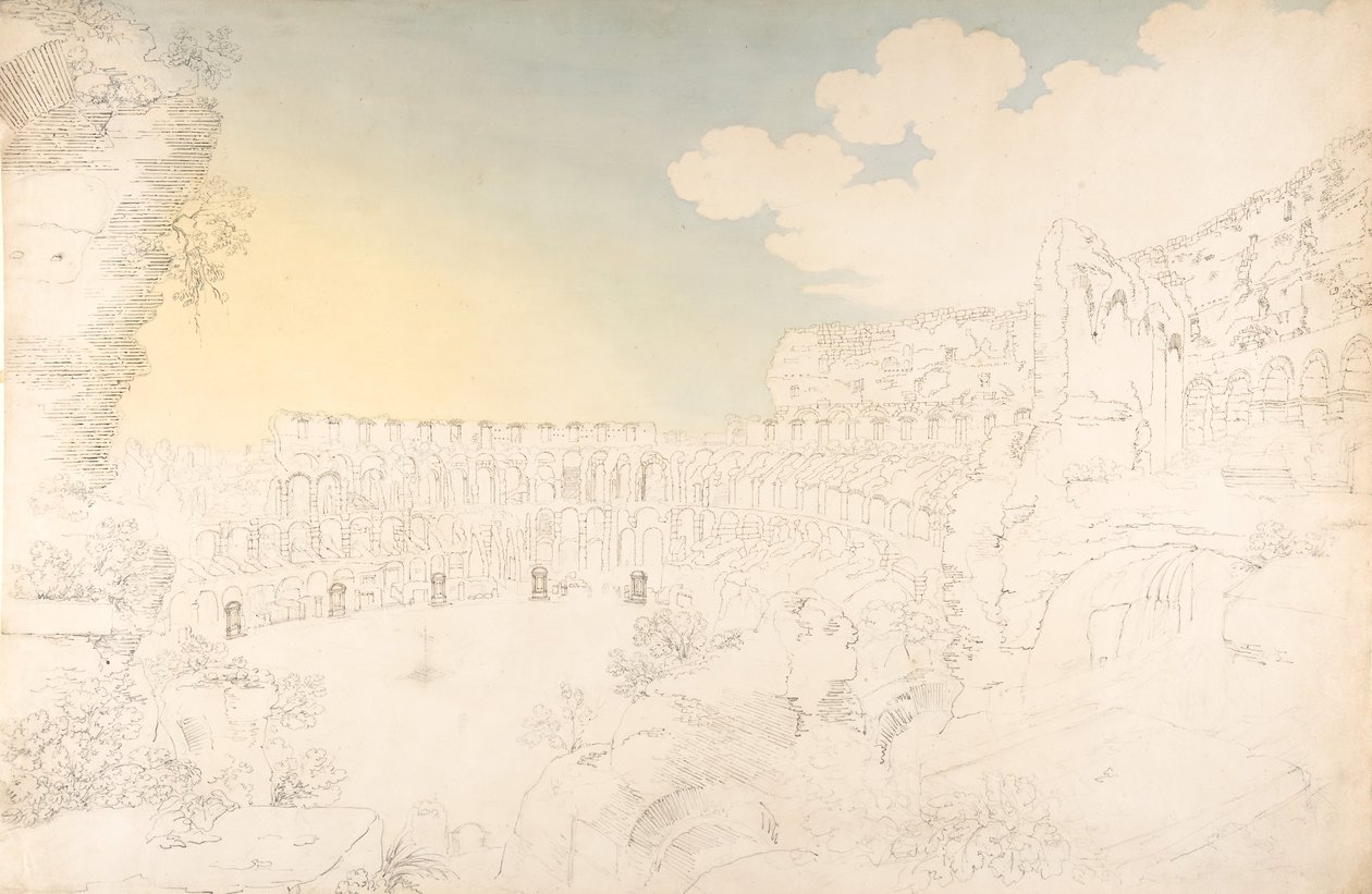 A Colosseum belső képe, 18. század vége – 19. század eleje. alkotó: Franz Kaisermann
