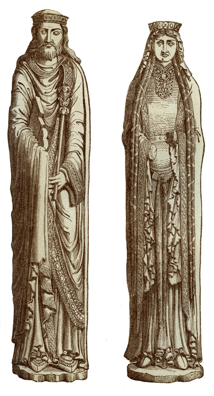 I. Clovis és Clotilde felesége, XII. század, 1870 alkotó: Franz Kellerhoven