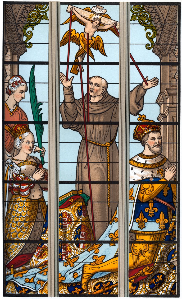 I. Ferenc és Eleonore áhítataikon, 1515-1547, 1870 alkotó: Franz Kellerhoven