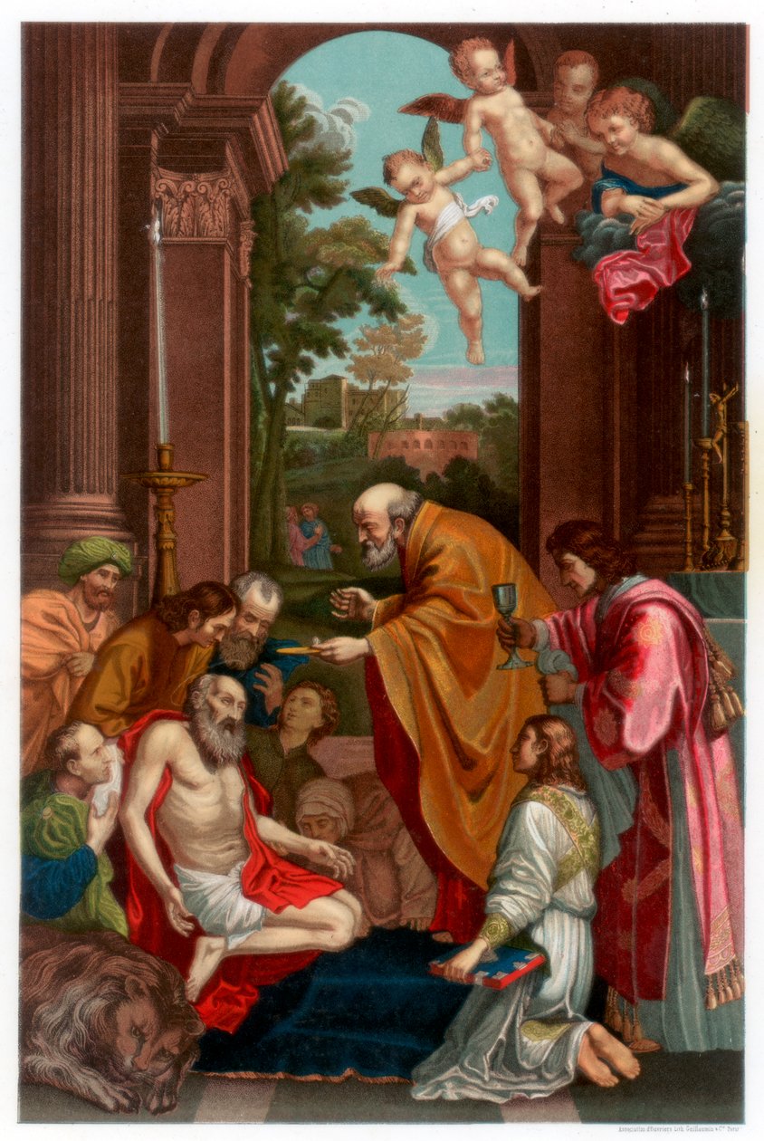 Szent Jeromos utolsó áldozása, 1614-1870 alkotó: Franz Kellerhoven