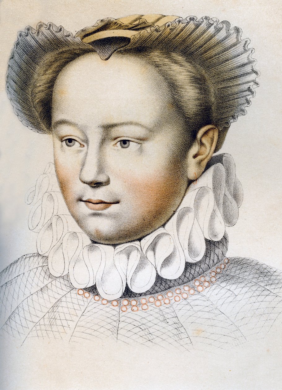 Marguerite de Valois 1553-1615, IV. Henrik francia királyné hitvese, 1849. 16. század. alkotó: Franz Kellerhoven
