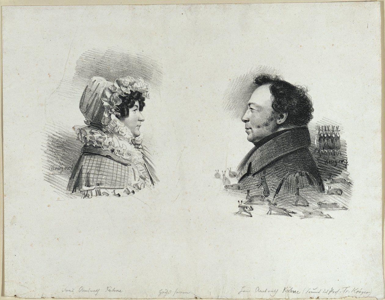 Kühne tanácsos és felesége alkotó: Franz Krüger