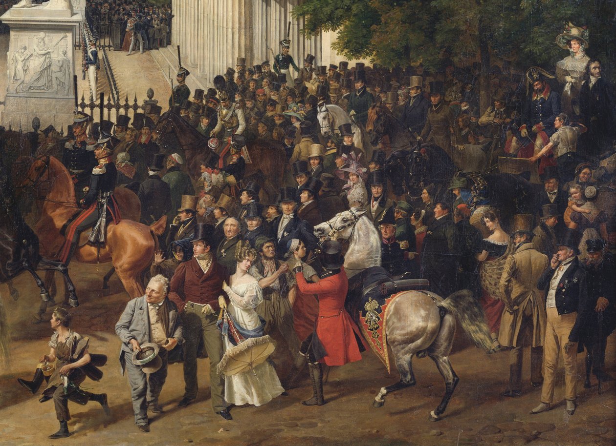 Felvonulás a berlini Opernplatzon Részlet, 1824-1830 alkotó: Franz Krüger