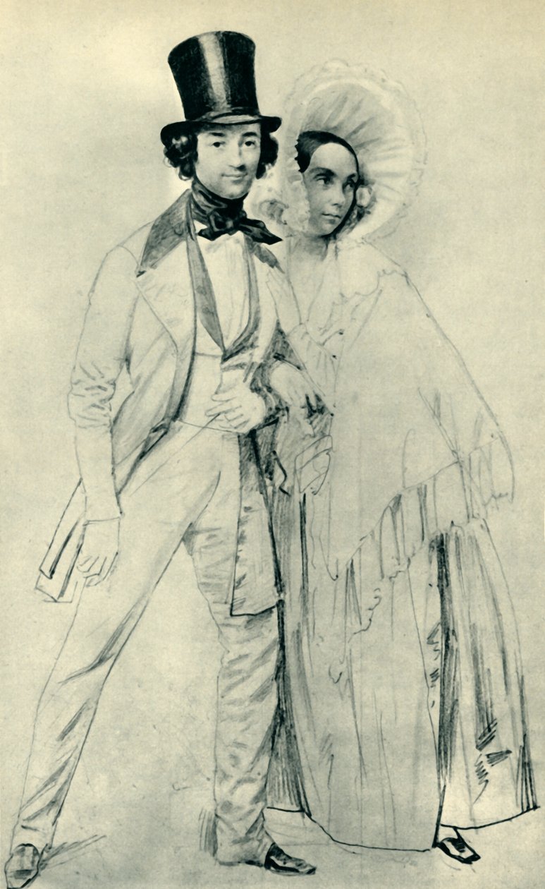 Paul és Amalie Taglioni, 1839, 1943. alkotó: Franz Krüger