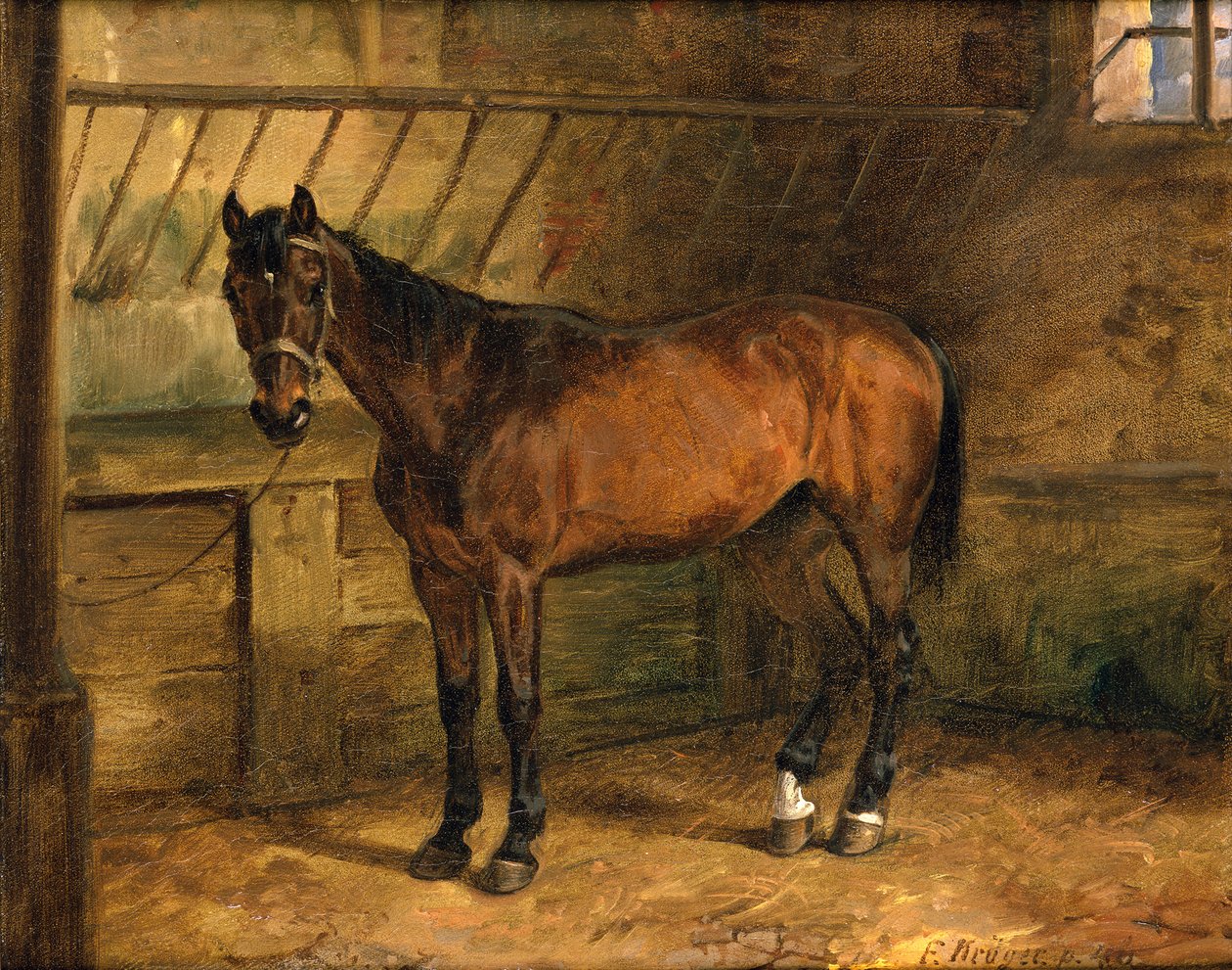 Ló az istállóban alkotó: Franz Krüger