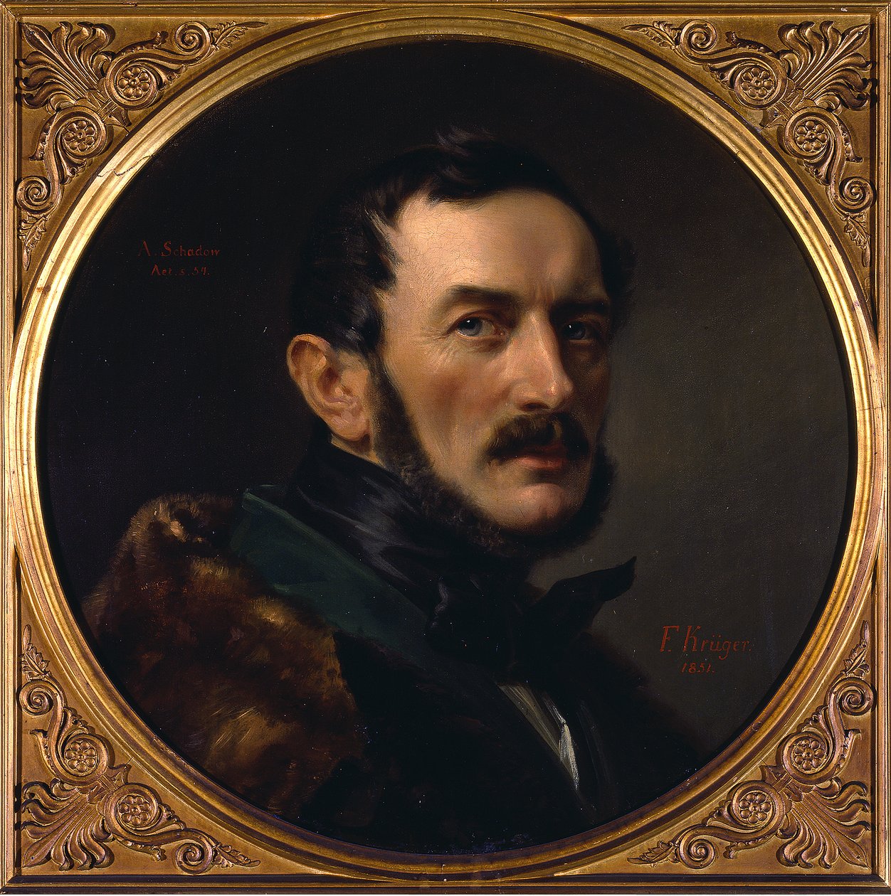 Albert Dietrich Schadow építész portréja alkotó: Franz Krüger