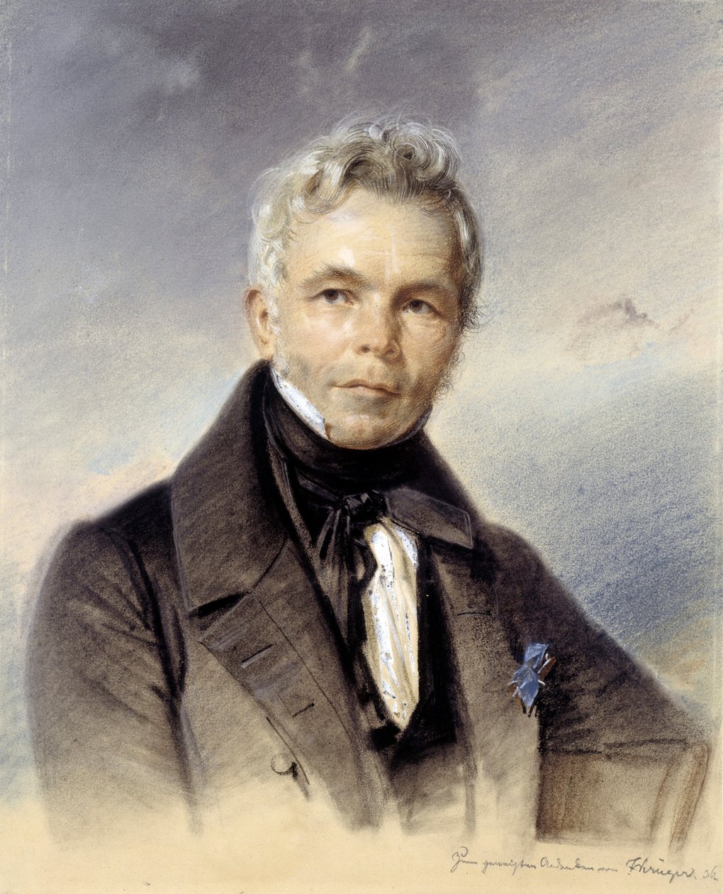 Karl Friedrich Schinkel (1781-1841), porosz festő és építész portréja - Krueger, Franz (1797-1857) alkotó: Franz Krüger