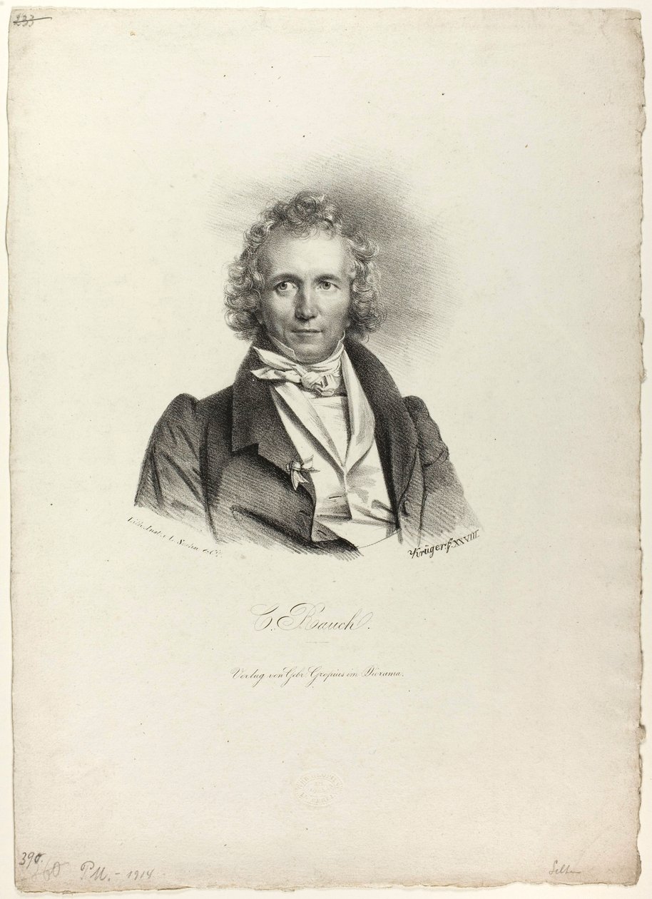 Rauch szobrász portréja alkotó: Franz Krüger