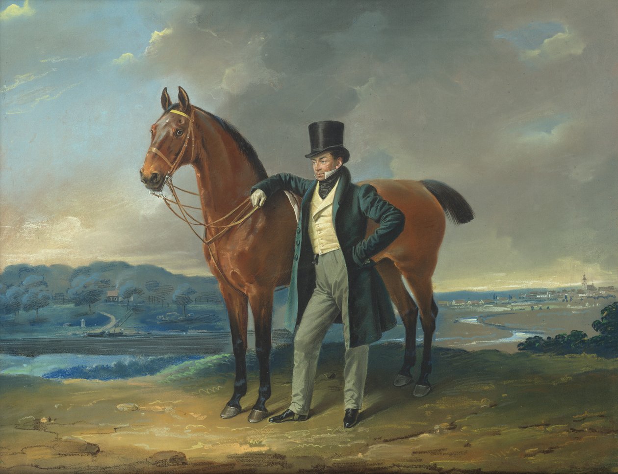 Wilhelm Christian Benecke von Groditzberg, 1828 (pasztell, vászonra fektetett papír) alkotó: Franz Krüger