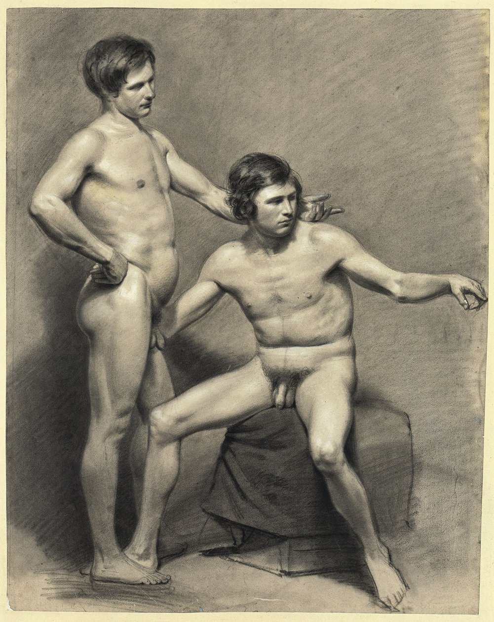 Két férfi akt alkotó: Franz Krüger