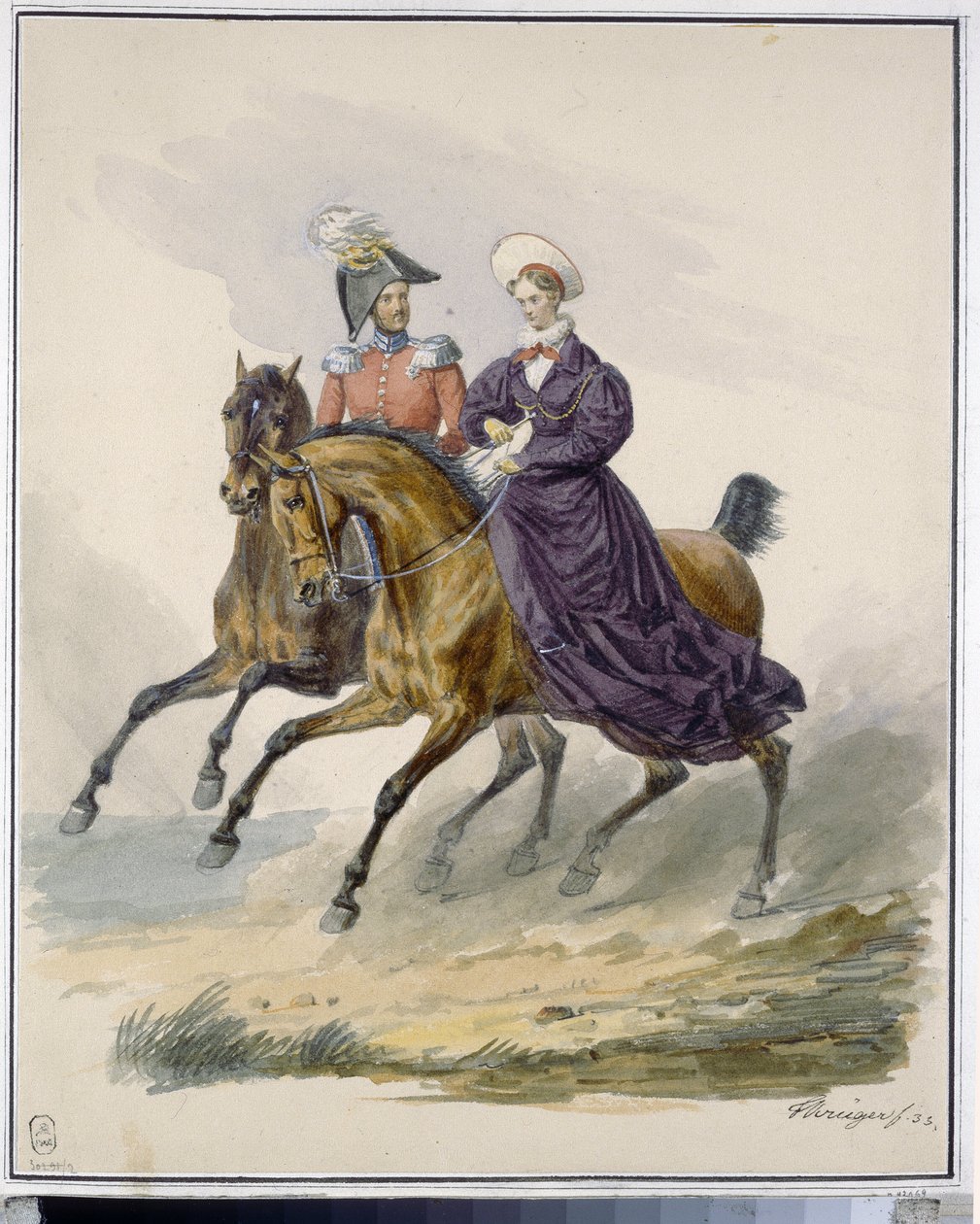I. Miklós császár (1796-1855) és Alexandra Fedorovna császárné (született: Porosz Charlotte) alkotó: Franz Krüger