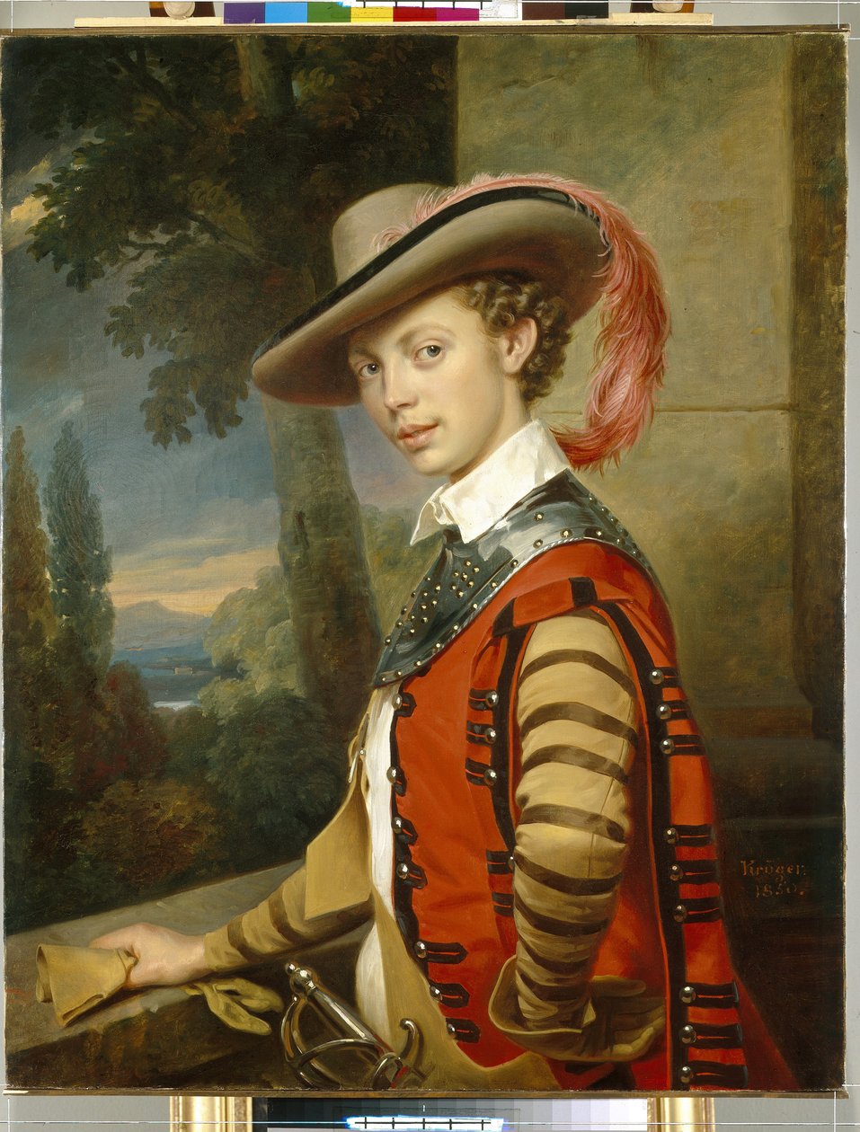 Nicolas Saltykov álruhát viselő herceg portréja. (Nikolaj Saltykov herceg díszruhás portréja). Franz Kruger (1797-1857) festménye, olaj, vászon alkotó: Franz Krüger