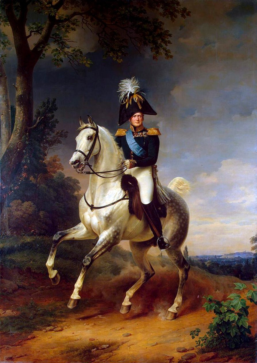 „I. Sándor császár lovas portréja”, 1777-1825, 1837. alkotó: Franz Kruguer