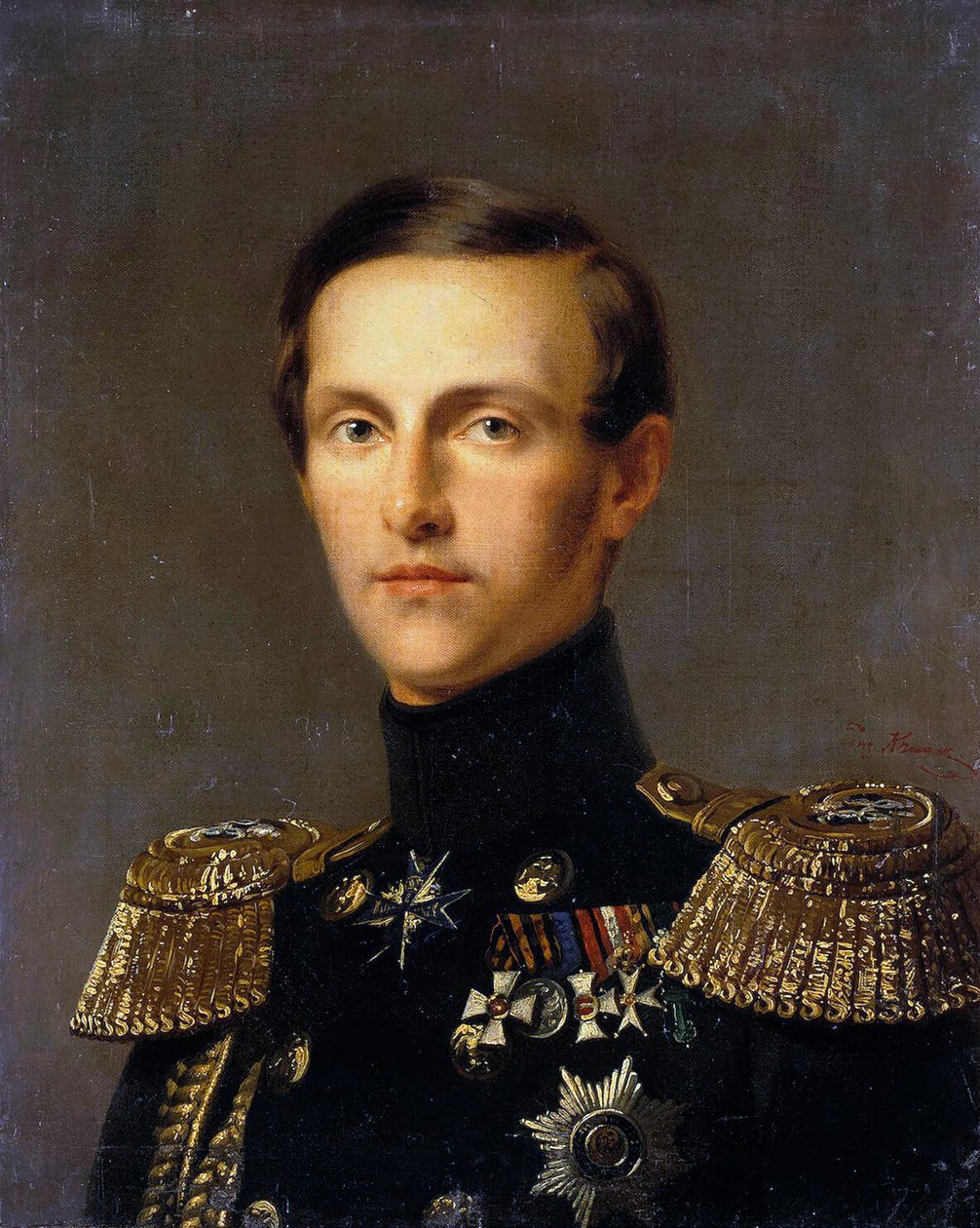 „Konsztantyin Nyikolajevics orosz nagyherceg portréja”, 1827-1892, 1850. alkotó: Franz Kruguer