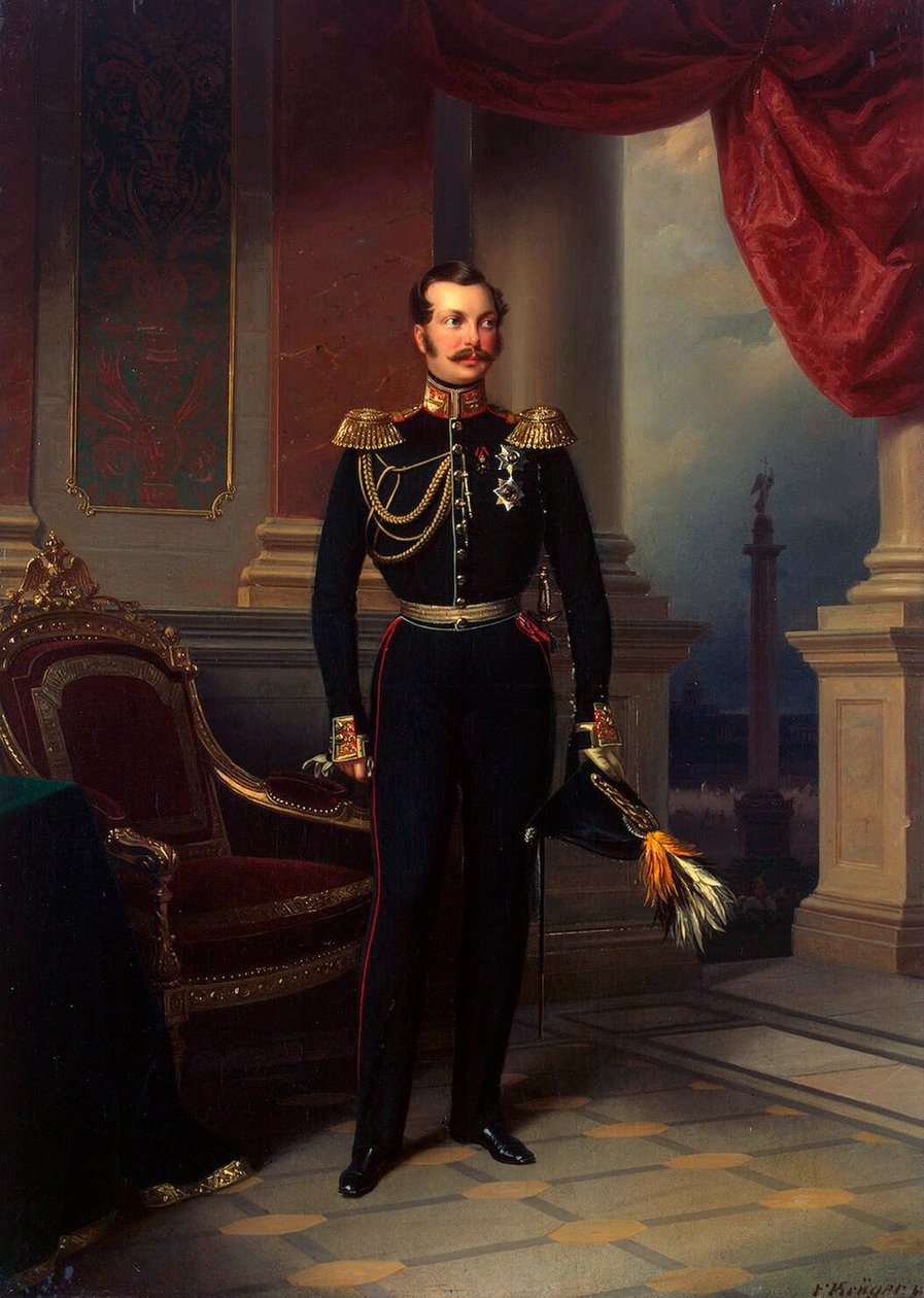 Alekszandr Nyikolajevics trónörökös portréja, 1818-1881, 1840 alkotó: Franz Kruguer