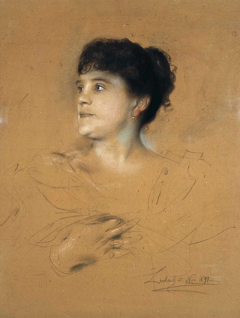 Marcella Sembrich énekesnő portréja, 1858-1935, 1891. alkotó: Franz von Lenbach