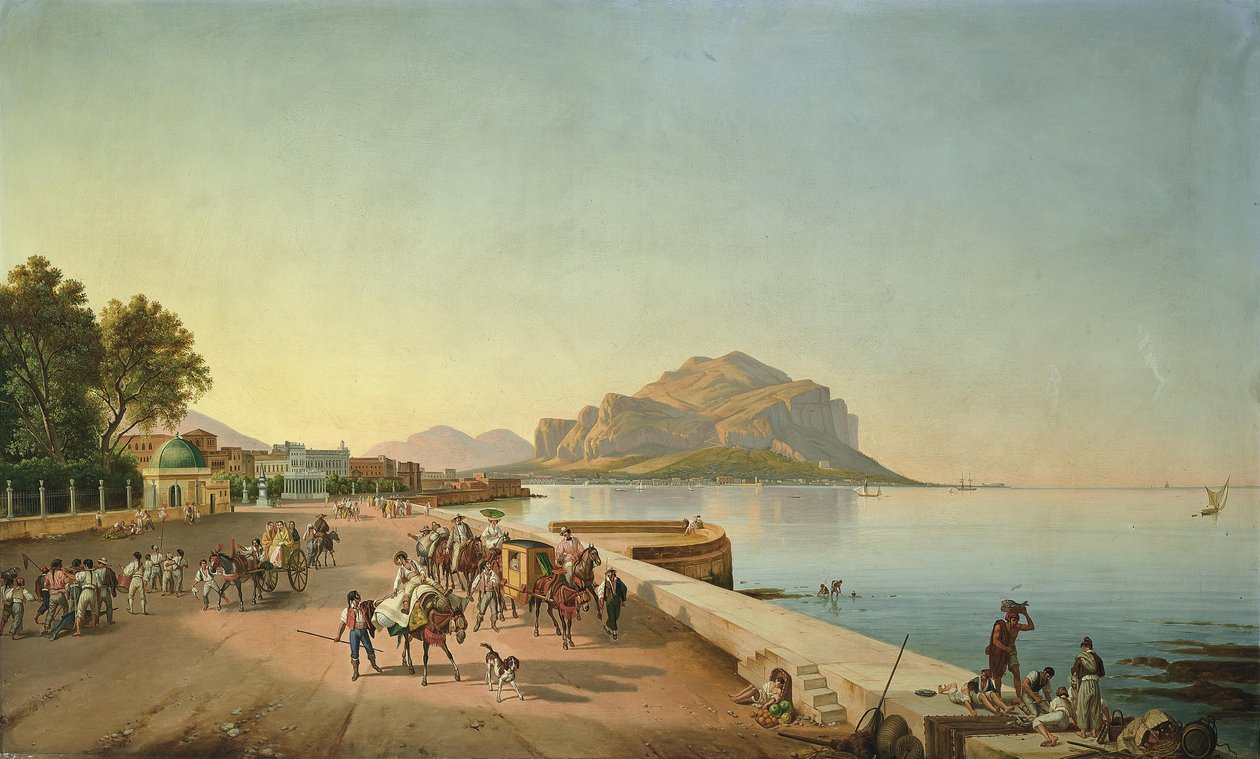 Séta Palermóban alkotó: Franz Ludwig Catel