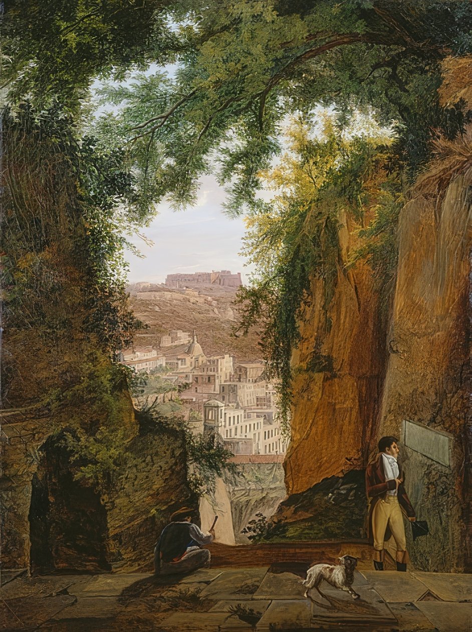 Kilátás Vergilius sírjából Nápoly városára alkotó: Franz Ludwig Catel