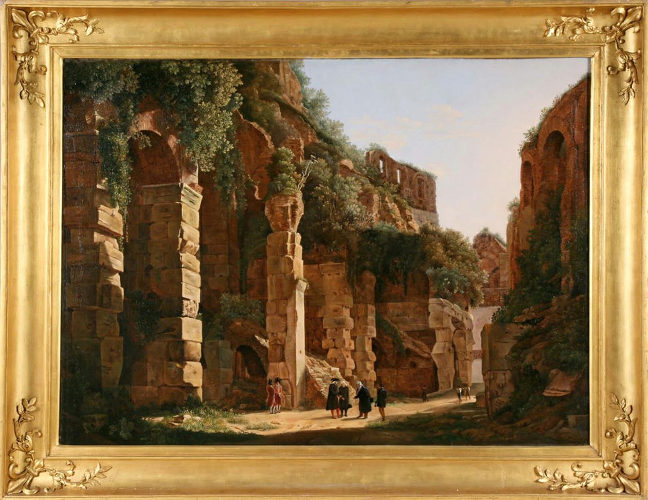 A Colosseum belsejében, kb. 1823. alkotó: Franz Ludwig Catel