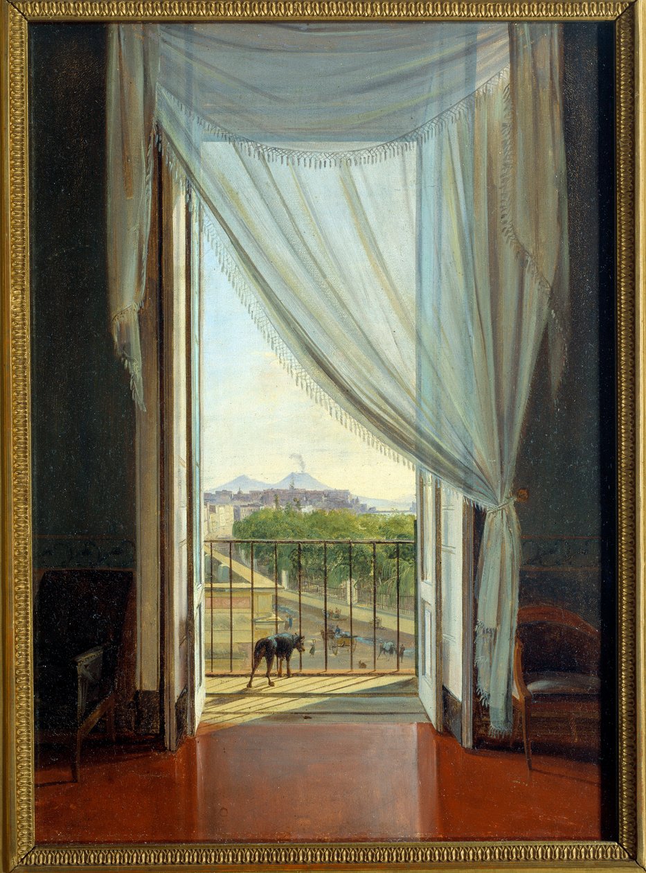 Egy ablak Nápolyban alkotó: Franz Ludwig Catel