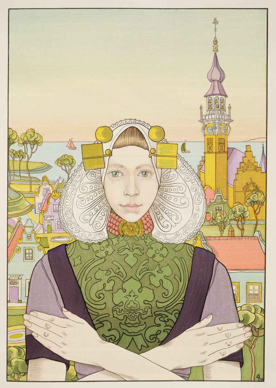 Dutch Girl, 1897, LEstampe Moderne, Párizs 1897-99 alkotó: Franz M. Melchers