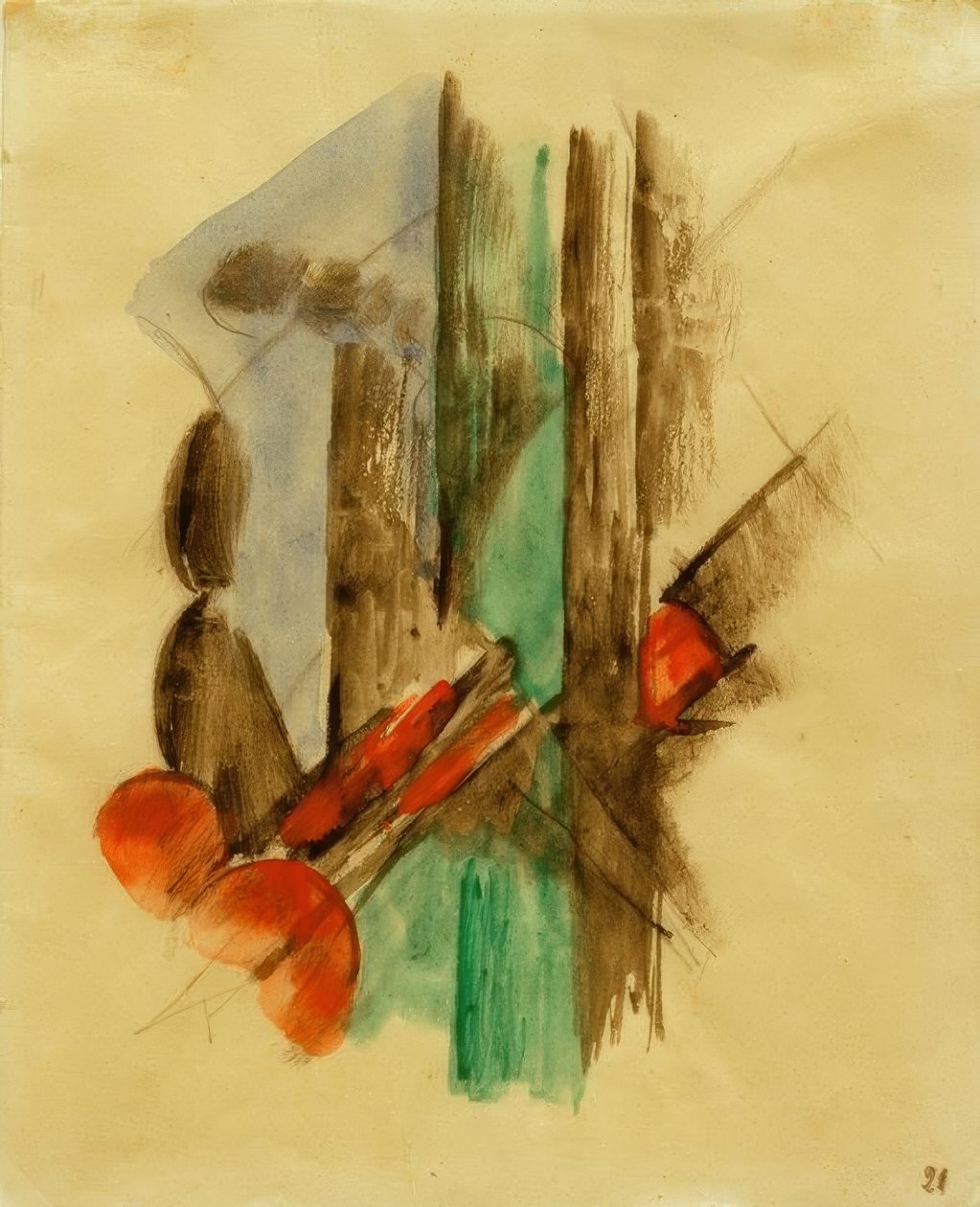 Absztrakt kompozíció alkotó: Franz Marc