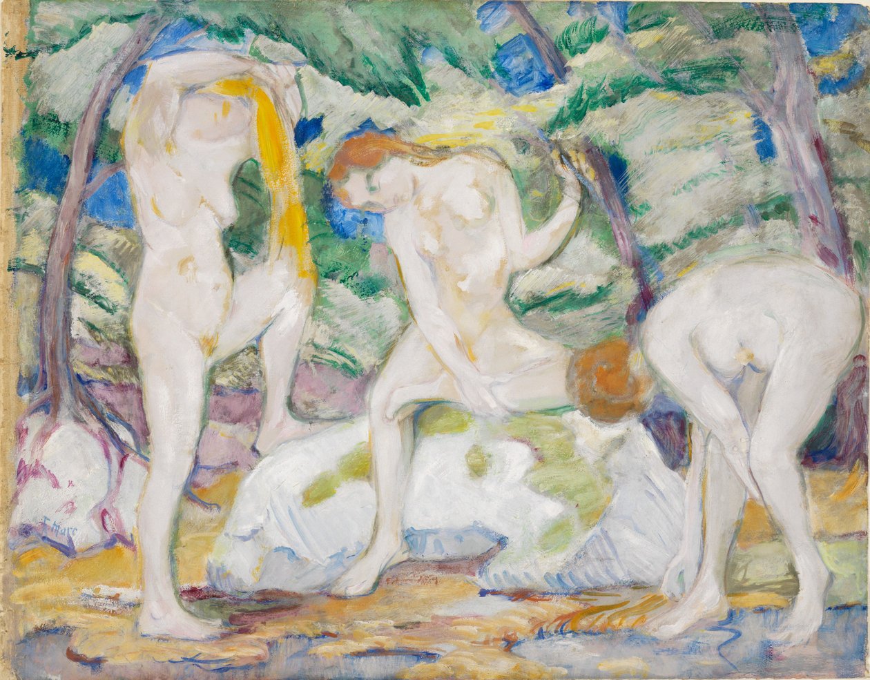 Fürdőző nők alkotó: Franz Marc