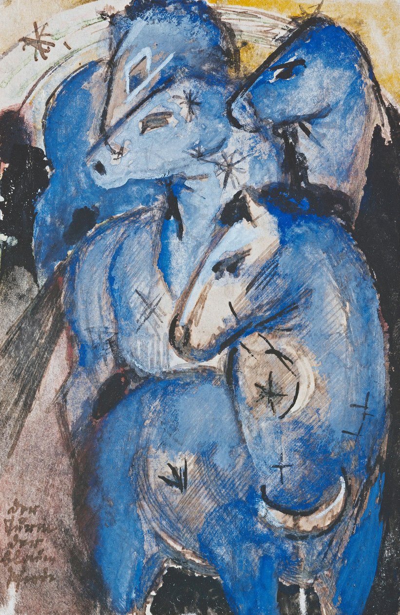 Der Turm der blauen Pferde alkotó: Franz Marc