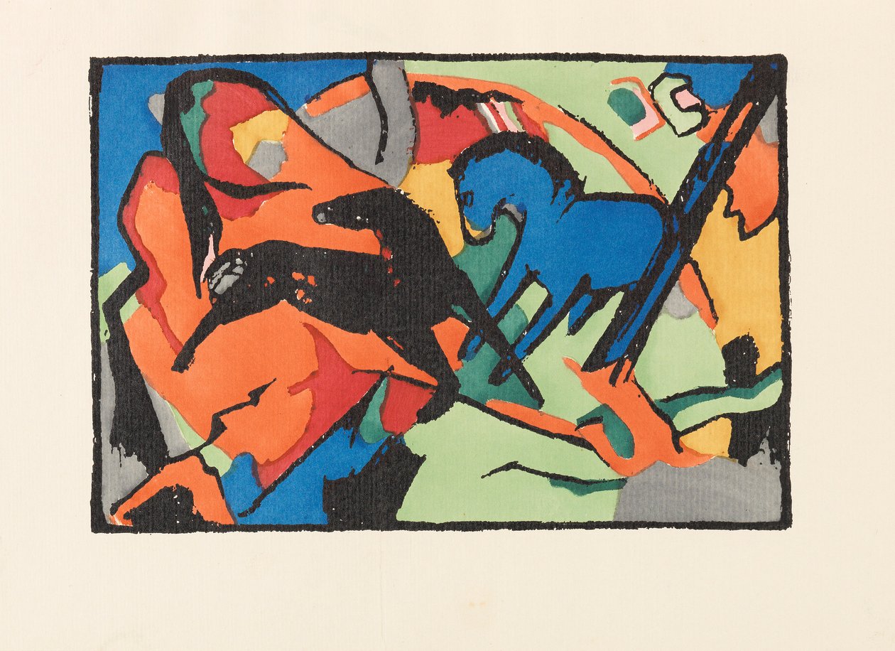 A kék lovas, 1914. alkotó: Franz Marc